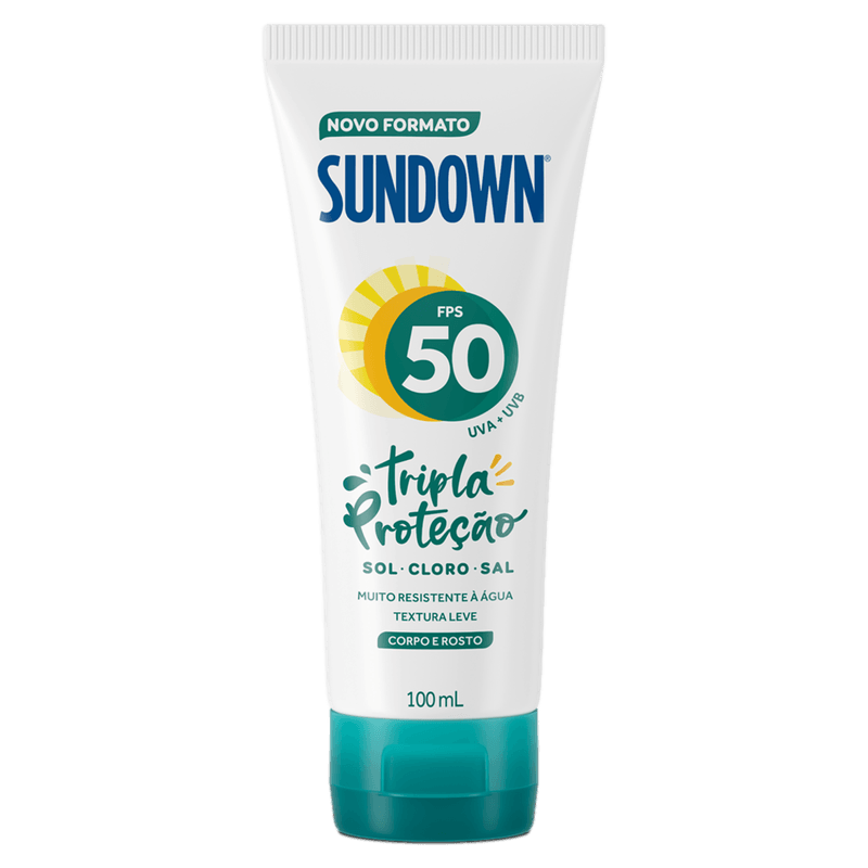 Protetor Solar Sundown FPS 50 Rosto e Corpo 100ml